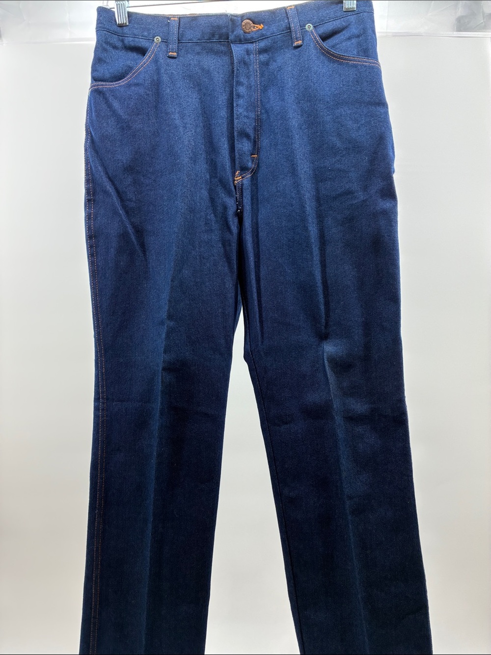 Women’s Denim Straight-Leg Pants in Navy Blue